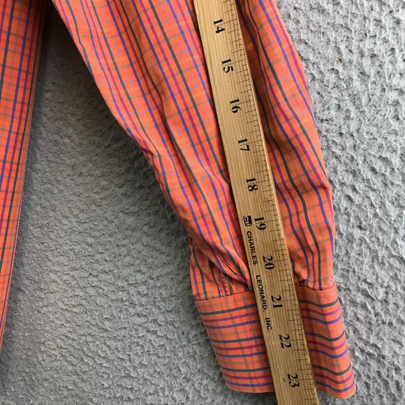 Gitman Bros Shirt Mens L Button Up Multicolor Plaid Pocket Check - Picture 8 of 9